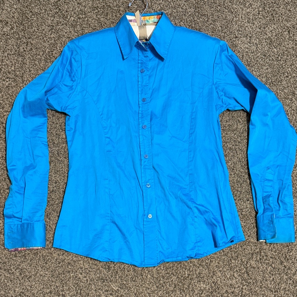 Women’s zip up/button Equestrian shirt size L